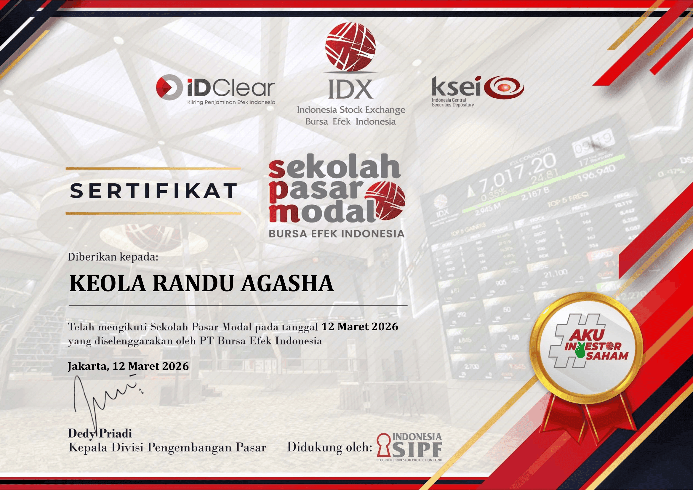 Certificate of Achievement