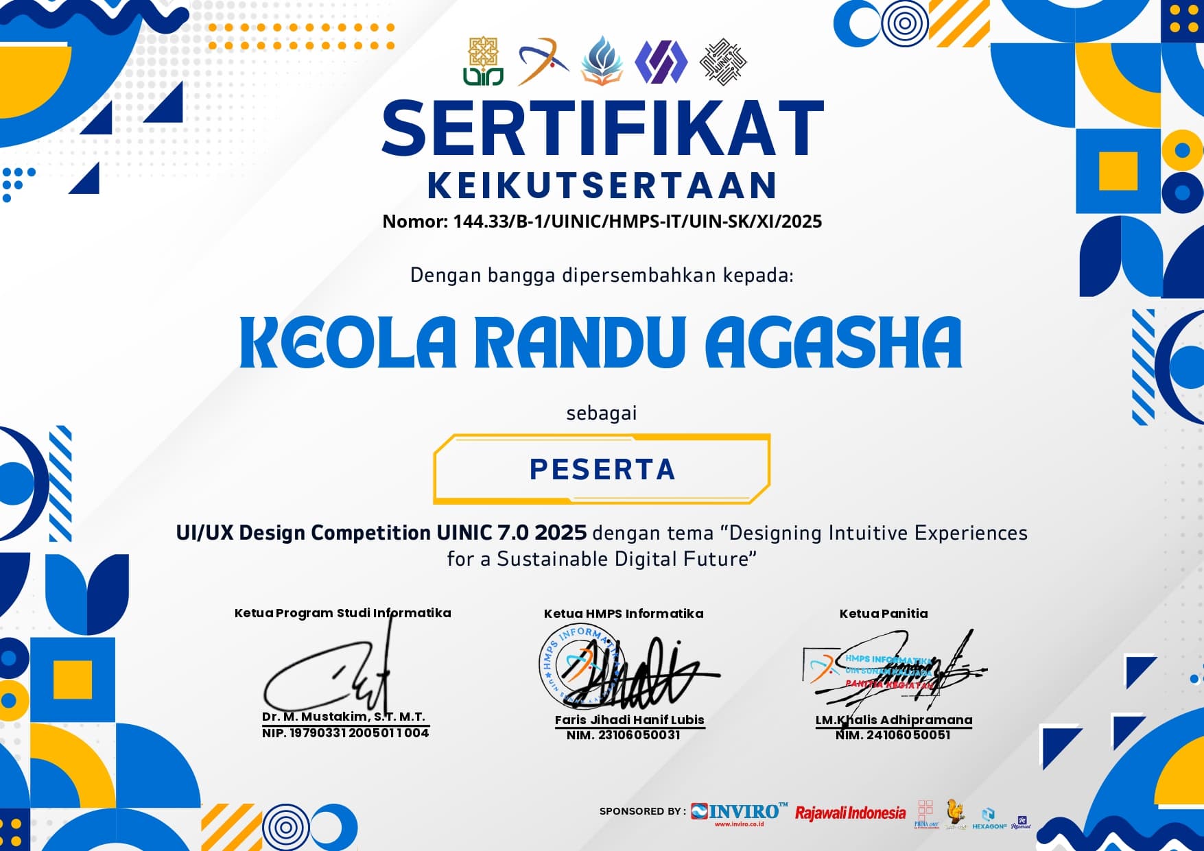 Certificate of Achievement