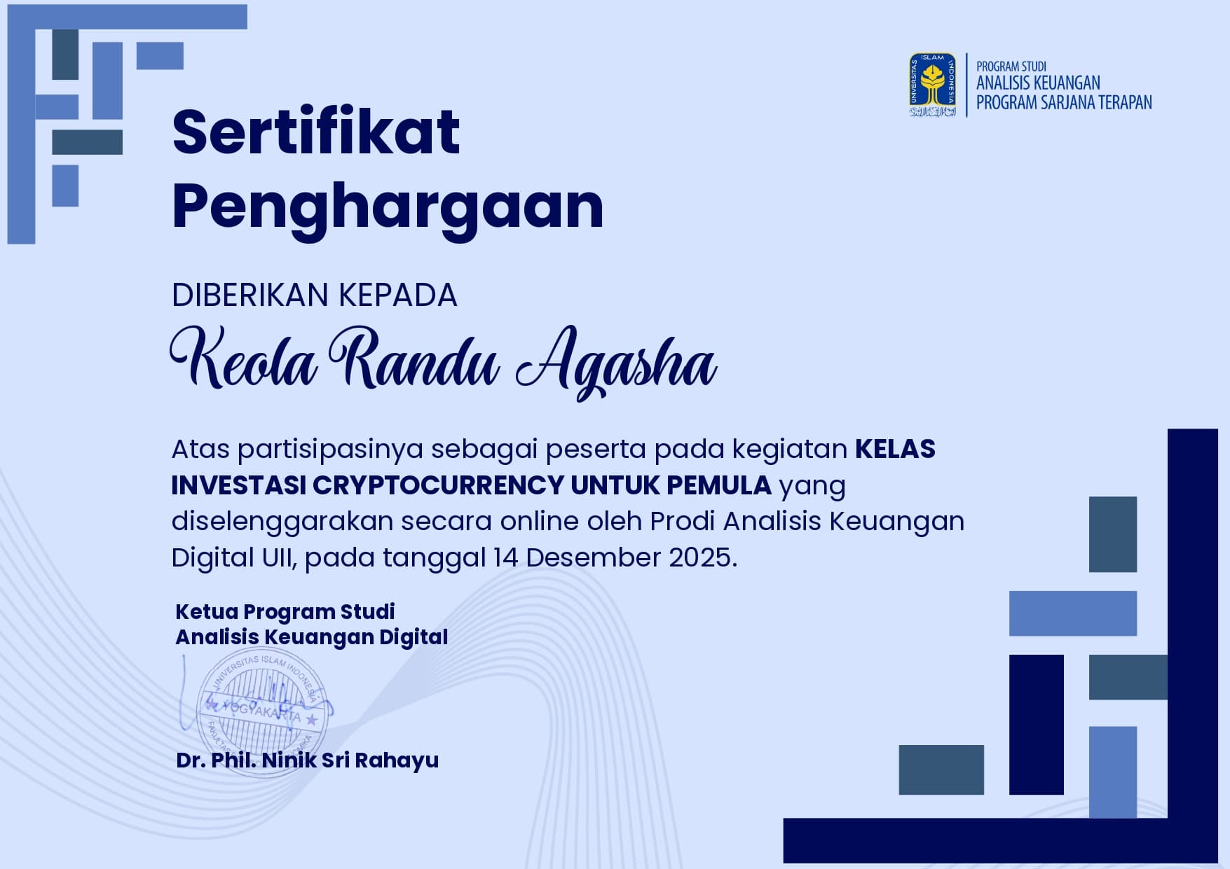 Certificate of Achievement